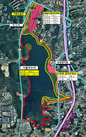 NSP통신-용인시 기흥저수지 위치도. (백군기후보 캠프)