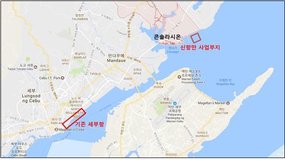 NSP통신-세부 신항만 사업실시지역 지도 (수출입은행)