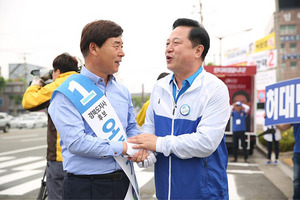 [NSP PHOTO]더불어민주당, 오중기 경북도지사 선거 집중지원