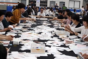 [NSP PHOTO]제7회 전국동시지방선거 대구지역 개표 시작오후 10시 30분 당선자 윤곽