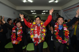 [NSP PHOTO]주낙영 경주시장 당선자, 경쟁 후보들과 화합ㆍ발전 약속