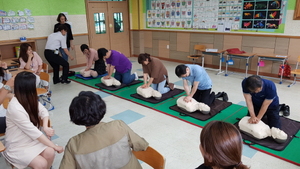 [NSP PHOTO]김포소방서, 심폐소생술과 자동심장충격기 교육 실시