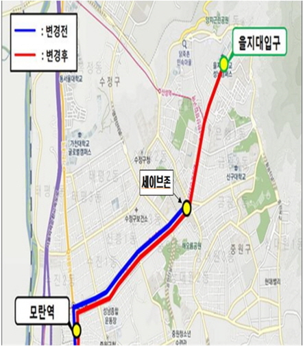 NSP통신-인천행 공항버스 5300번 성남지역 운행 연장 구간. (성남시)