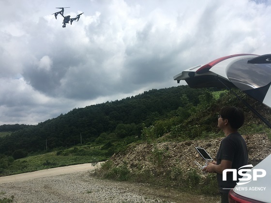 [NSP PHOTO]진안군, 드론 활용 산림사업장 지도 강화 나서