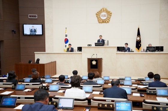 NSP통신-23일 용인시의회 본회의장에서 제226회 임시회 제2차 본회의가 진행되고 있다. (용인시의회)