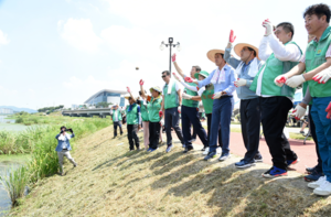 [NSP PHOTO]경주-포항, 상생발전 위한 형산강 정화활동