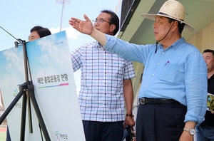 [NSP PHOTO]가세로 태안군수, 충남도민체전 주요 경기장 집중 점검