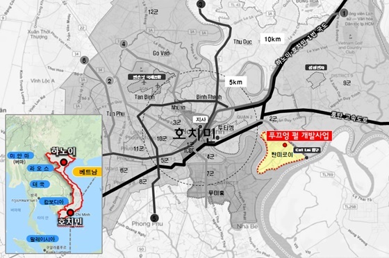NSP통신-푸끄엉 펄 개발사업 위치도 (롯데건설)