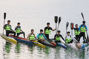 [NSP PHOTO]안동 카누․조정훈련센터, 전지훈련 선수들 인기 만점