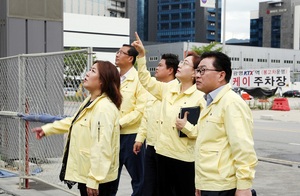 [NSP PHOTO]광명시의회 복지위, 태풍대비 취약지구 사전 점검 실시