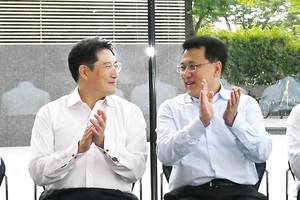 [NSP PHOTO]조현준 효성 회장·위안자쥔 中 저장성성장, 20년 우정 나누며 협력사업 논의