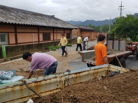 [NSP PHOTO]담양군 창평면, 폭우 피해 신속 복구 주민 호응