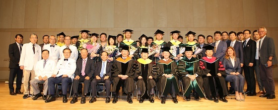 NSP통신-▲건양대학교가 지난 6일 다뉴브대학교와 물리치료학과 복수학위과정 5주년 기념식 및 학위수여식을 개최했다. (건양대학교)