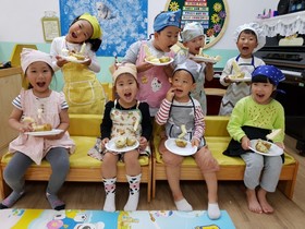 [NSP PHOTO]울릉 천부초등, 병설 유치원생들의 즐거운 요리