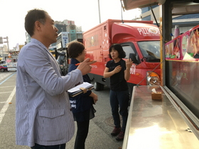 [NSP PHOTO]포항시 북구청, 영일대해수욕장의 푸드트럭 영업주 위생교육 실시