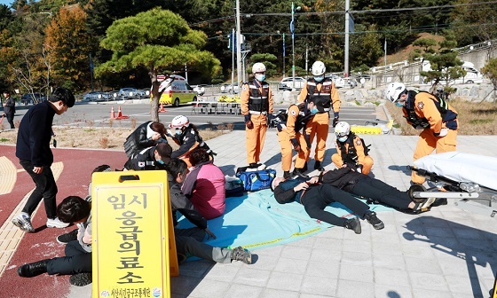 NSP통신-▲서산시가 지난달 31일 2018 재난대응 역량강화훈련을 실시했다. (서산시)