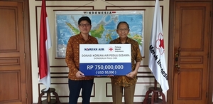 [NSP PHOTO]대한항공, 인도네시아 지진피해 구호 성금 5만달러 전달