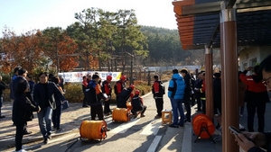 [NSP PHOTO]의왕시, 경기도 산불진화 합동훈련서 시연 선보여