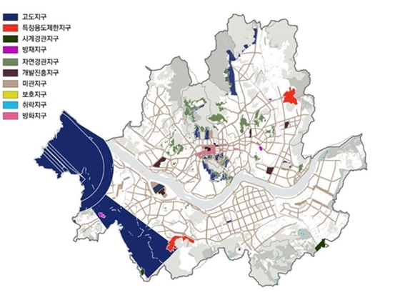 NSP통신-서울시 용도지구 전체 현황도. (서울시)
