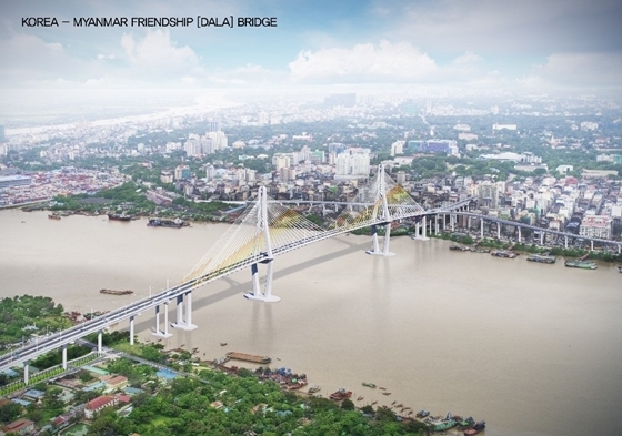 NSP통신-한-미얀마 우정의 다리 프로젝트 조감도. (GS건설)