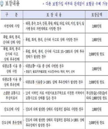 NSP통신-대구광역시 시민안전보험 세부 내용. (대구시)