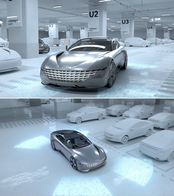 NSP통신-현대·기아차의 자율주차 콘셉트 영상 중 장면 (현대·기아차)