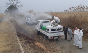 [NSP PHOTO]전남농협,  구제역 확산 차단 일제 소독의 날 실시