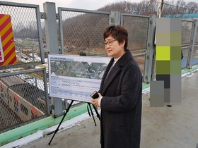 [NSP PHOTO]이윤승 고양시의회 의장, 행신 수로박스 공사 중단 촉구 vs 현대건설, 어렵다