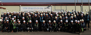 [NSP PHOTO]가스公, 인천 LNG 기지 4지구 건설현장서 안전실천 결의대회 개최