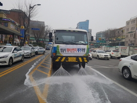 [NSP PHOTO]성남시, 도로 재비산먼지 가라앉히려 하루 380t 물 뿌려