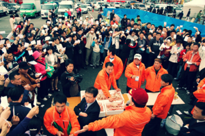 [NSP PHOTO]서울 광화문 왕의 대게 진상식, 영덕대게축제 대박 기원