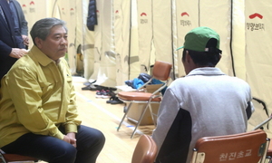 [NSP PHOTO]송한준 경기도의장, 산불피해 현장방문·성금 전달