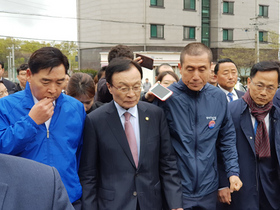 [NSP PHOTO]이해찬 대표 등 민주당 지도부, 포항방문... 지진후속 대책 탄력 기대