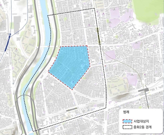 NSP통신-중화2동 도시재생활성화지역 위치도 (박홍근 의원실)