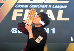 [NSP PHOTO]조성주, 아프리카TV 2019 GSL 시즌1 우승…4연속 우승