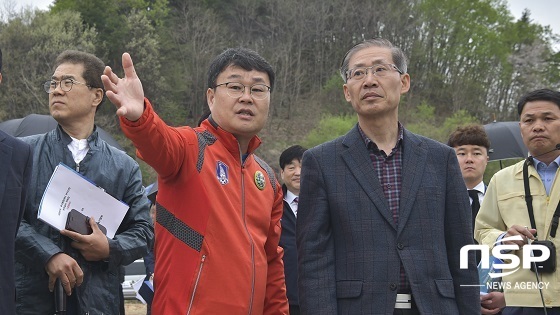 [NSP PHOTO]축구종합센터 현지 실사…장수군, 유치 총력