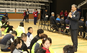 [NSP PHOTO]송한준 경기도의장, 경기도지사기 춘계전국장애인배드민턴 선수권 대회 참석