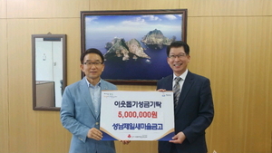 [NSP PHOTO]성남제일새마을금고, 노숙인 급식비 500만원 후원