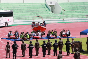 [NSP PHOTO]영덕군, 전시 포로수용 및 탈북주민 처리절차 전시현안 과제훈련 실시