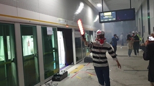 [NSP PHOTO]김포도시철도, 영업시운전 기간 중 화재대응 모의훈련 실시