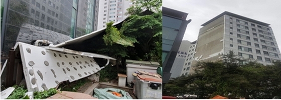 NSP통신-드라이비트가 탈락된 서울 잠원동 아파트 (서울시)