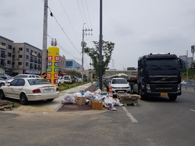 [NSP PHOTO]부분 개통된 평택 고덕산단진입도로, 시 방치 속 주민피해 심각