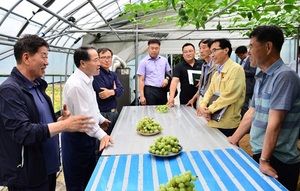 [NSP PHOTO]담양군 최형식 군수, 신규 소득작물 선도농가와 현장 소통 강화