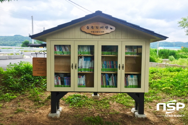 NSP통신-안동시가 설치해 운영중인 숲속도서관이 관광객은 물론 시민들에게도 힐링 명소로 각광받고 있다. (안동시)