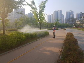 [NSP PHOTO]김포시, 김포한강신도시 나방류 긴급방제작업 실시