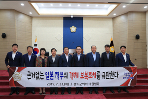 [NSP NEWS Image]완도군의회, 일본 정부의 경제보복 규탄