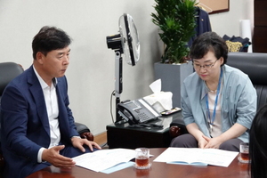 [NSP PHOTO]민주당 포항북구 오중기 위원장,  과기부 찾아 철강생태계 구축사업 적극 건의