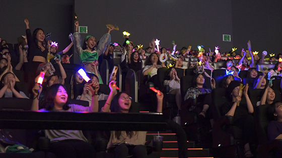 NSP통신-지난 19일 CGV용산아이파크몰에서 열린 알라딘 4DX 댄서롱 상영회 현장 모습. (CJ CGV)