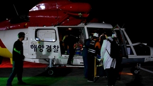 [NSP PHOTO]동해해경청, 울릉도 응급환자 헬기 이용 야간 긴급이송