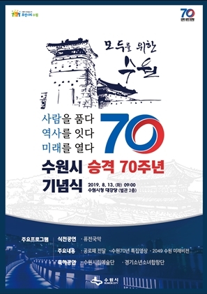 NSP통신-시 승격 70주년 기념식 포스터. (수원시)